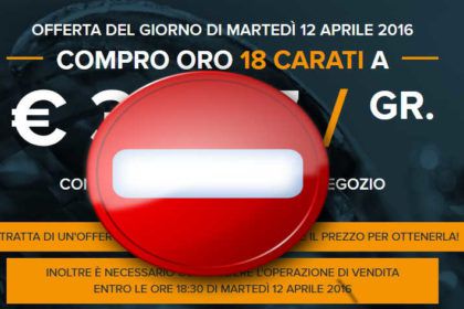 Se la quotazione oro oggi è 25€/gr com'è possibile che un compro oro lo paghi 30€/gr?