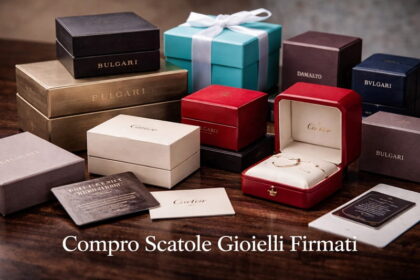 Compro scatole di gioielli firmati: valutazione di scatole e corredi originali presso OroLive
