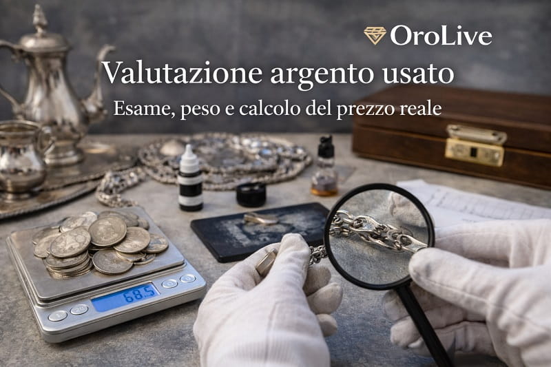 Processo di valutazione dell’argento usato secondo il metodo OroLive