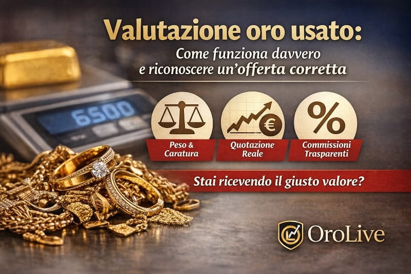 Valutazione oro usato: pesatura dell’oro per capire se l’offerta è corretta