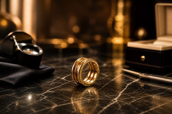 Anello Bulgari B.Zero1 usato in oro su banco di valutazione gioielli